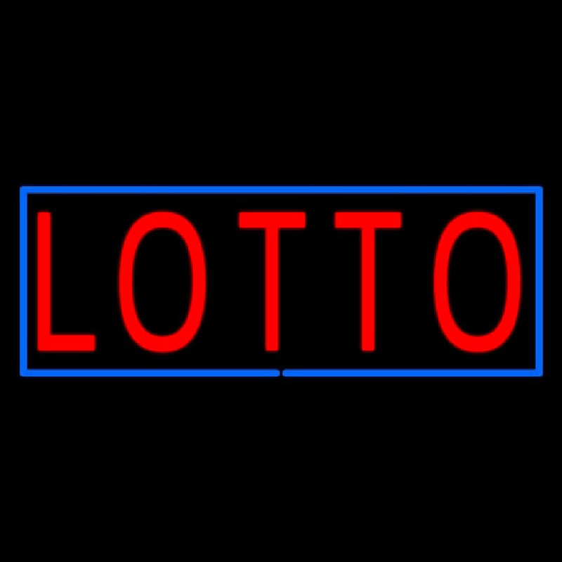 Red Lotto Blue Border Neonskylt