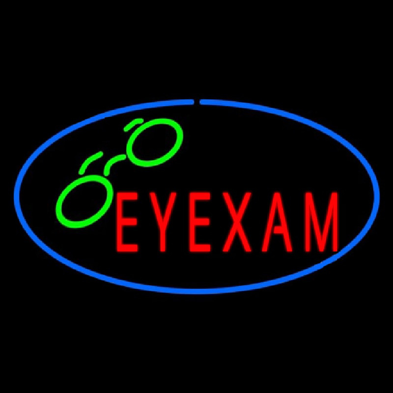 Eye E ams Oval Blue Neonskylt