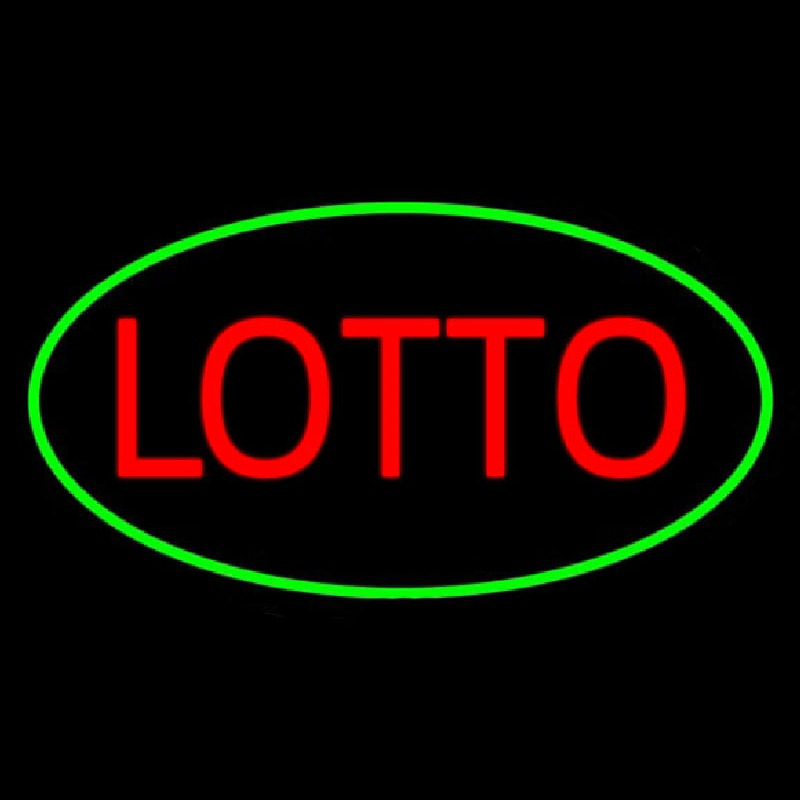 Lotto Oval Green Neonskylt
