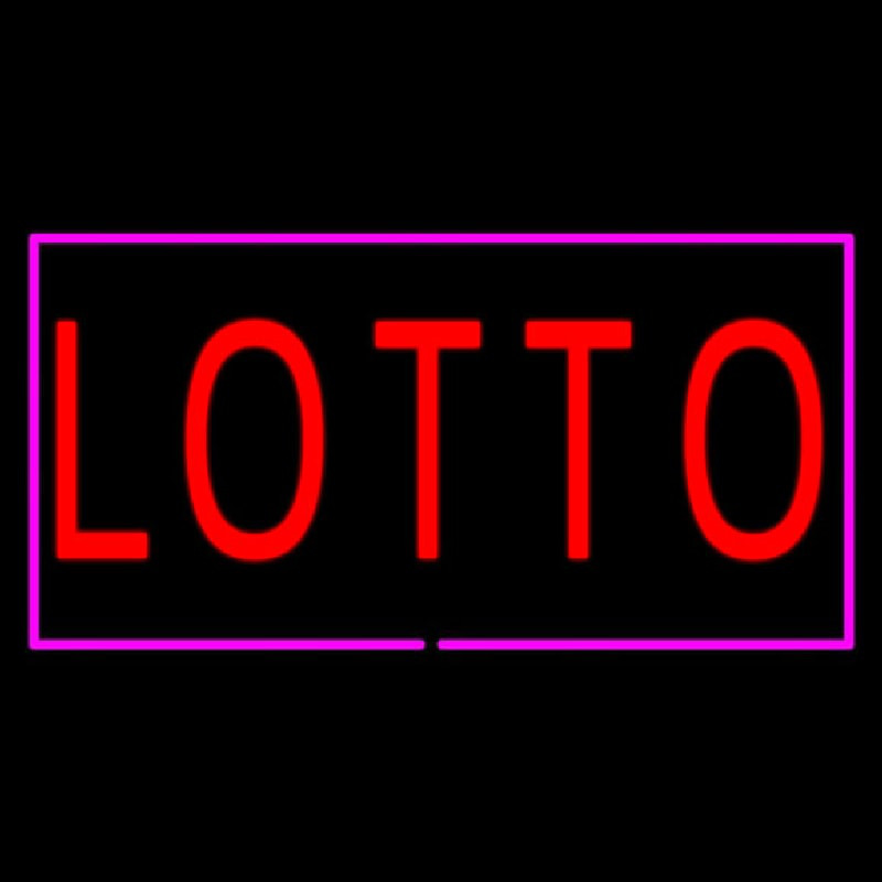 Red Lotto Pink Border Neonskylt