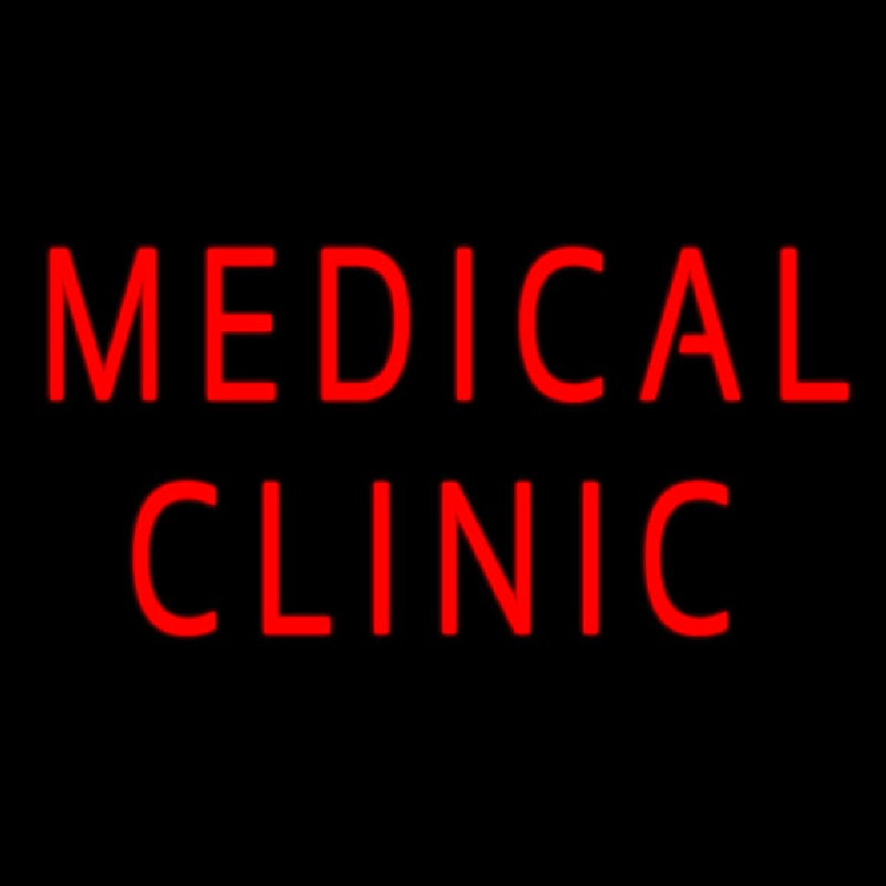Red Medical Clinic Neonskylt
