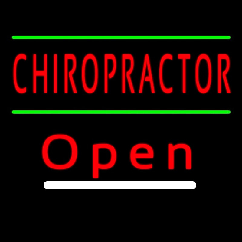 Chiropractor Open Neonskylt