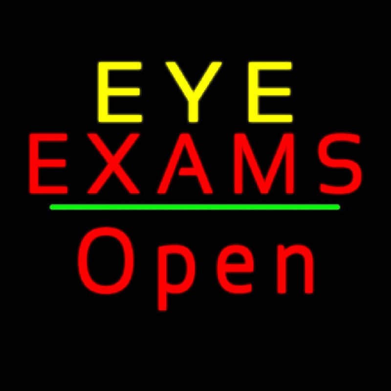 Eye E ams Open Green Line Neonskylt