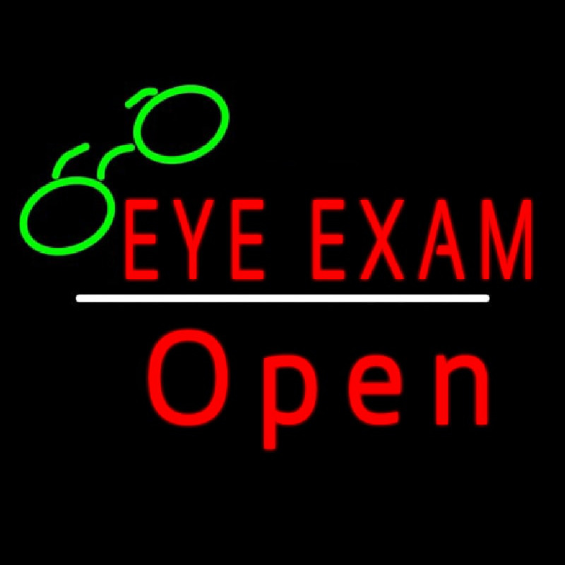Eye E ams Open White Line Neonskylt
