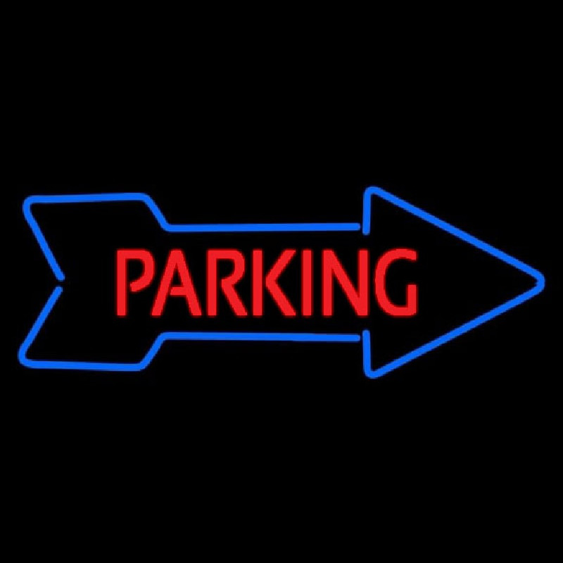 Parking With Arrow Neonskylt