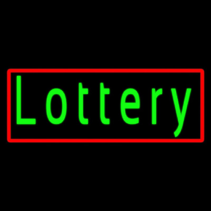 Green Lottery Neonskylt