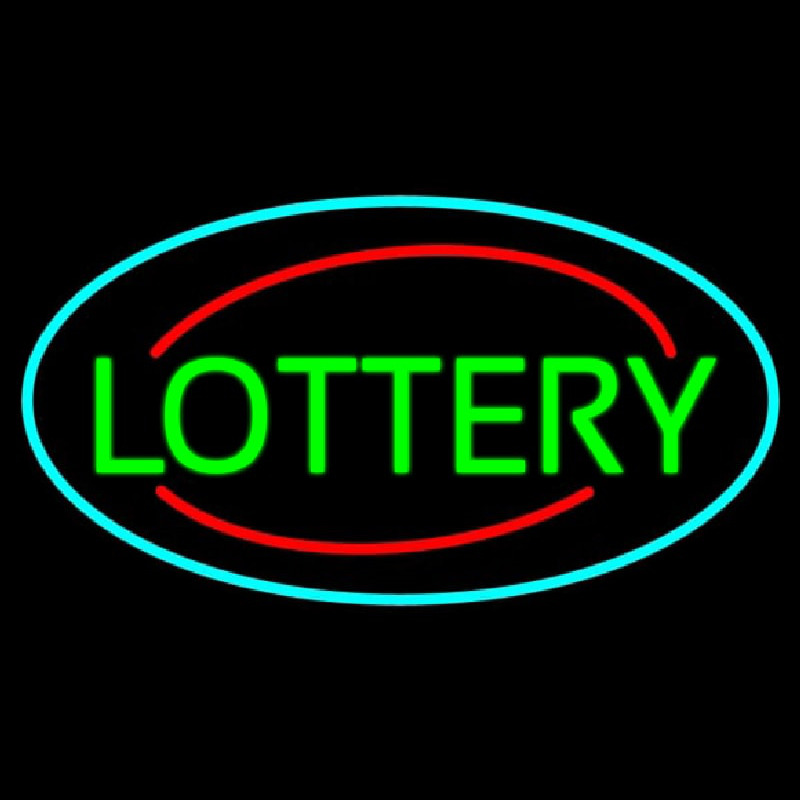 Green Lottery Neonskylt