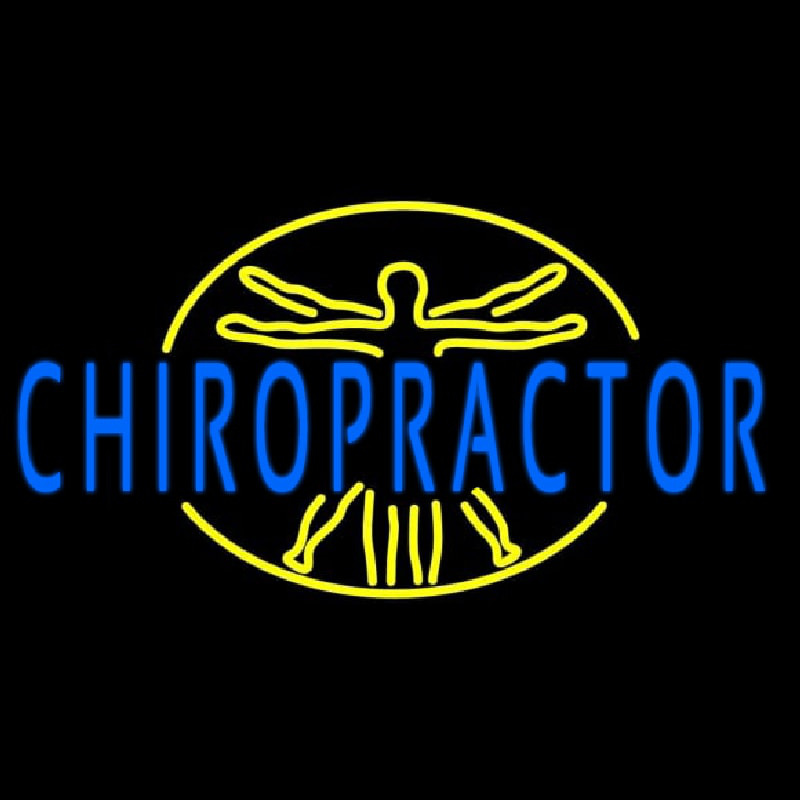 Blue Chiropractor Neonskylt