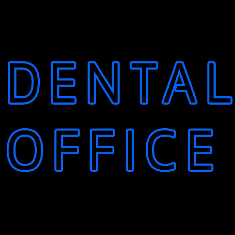 Double Stroke Dental Office Neonskylt
