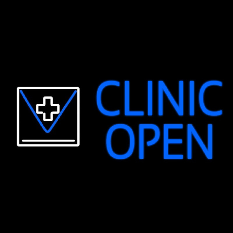 Clinic Open Neonskylt