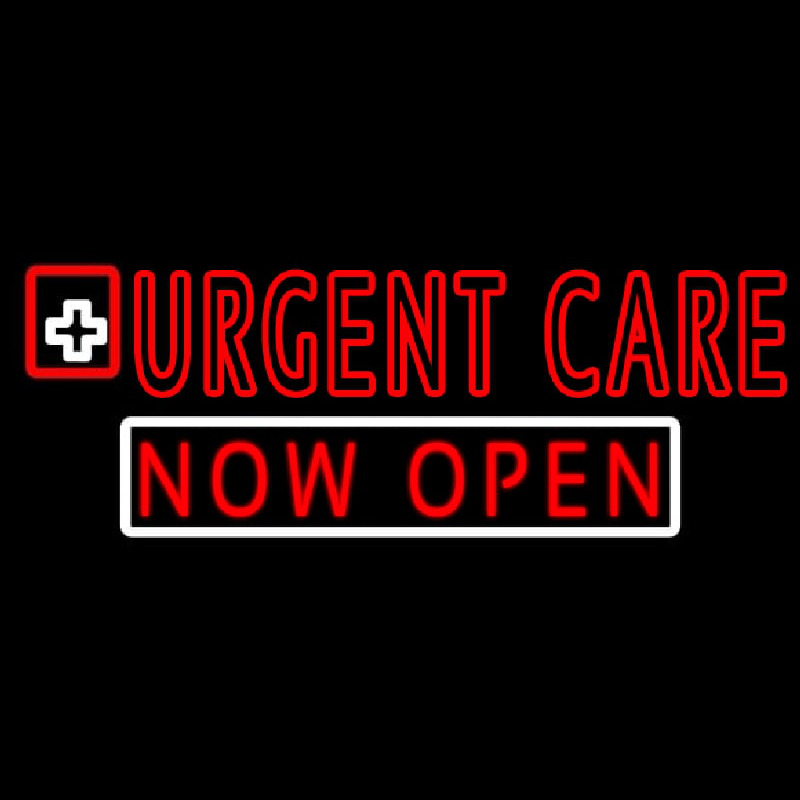 Double Stroke Urgent Care Now Open Neonskylt