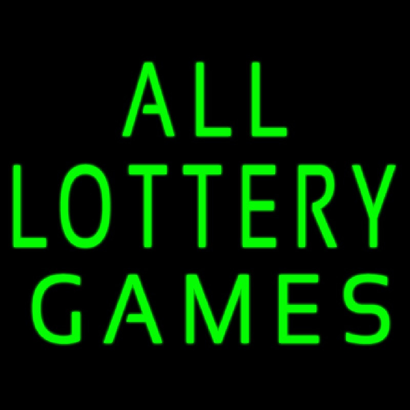 All Lottery Games Neonskylt