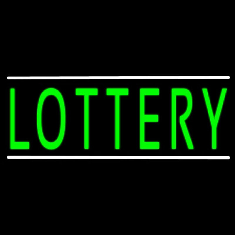 Green Lottery Neonskylt