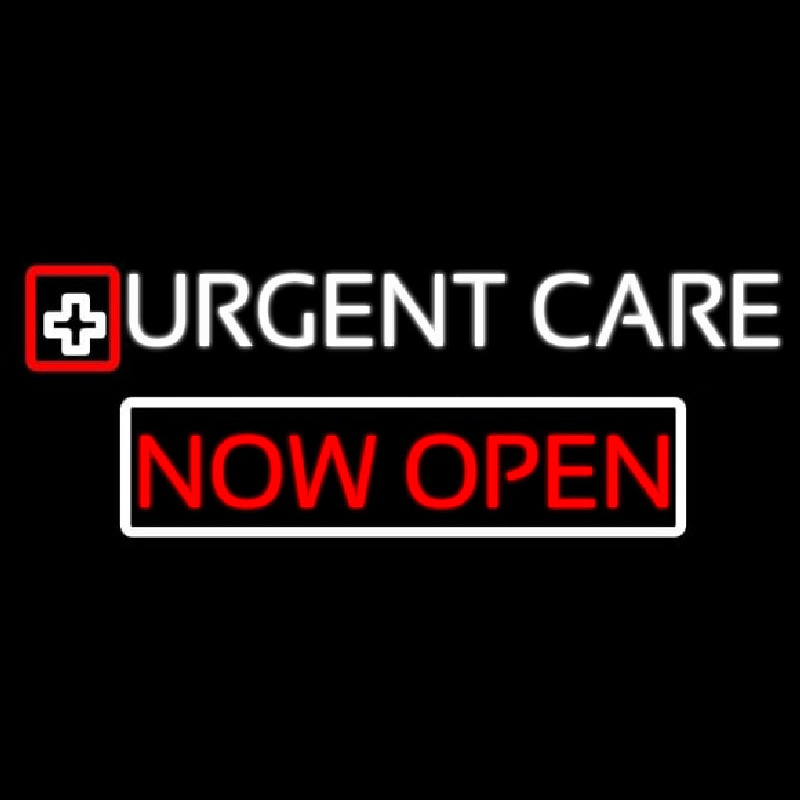 Double Stroke Urgent Care Now Open Neonskylt