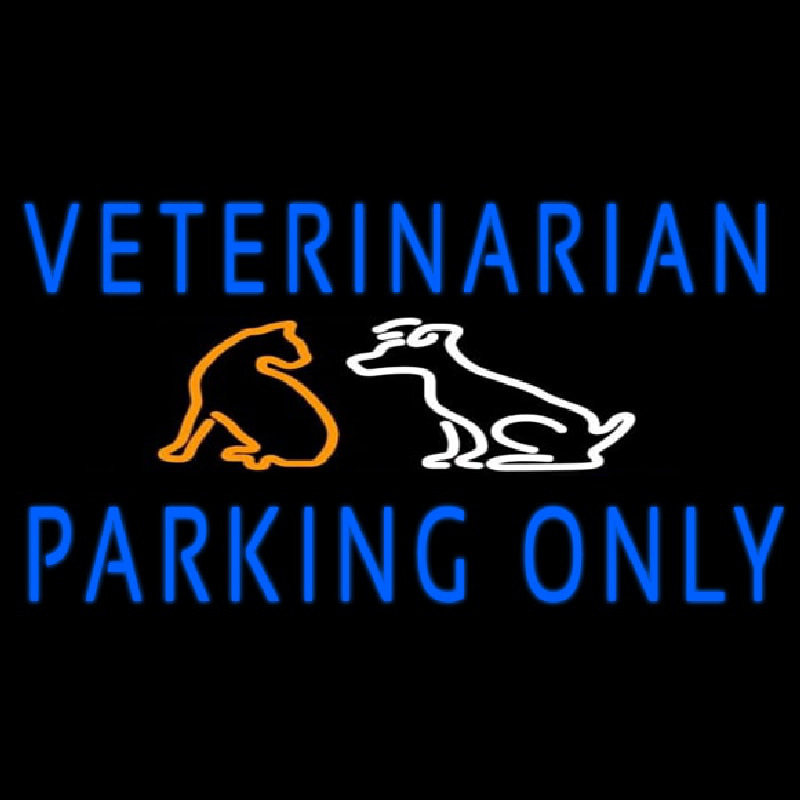 Veterinarian Parking Only Neonskylt