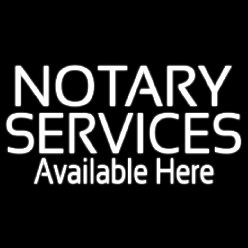 Notary Services Available Here Neonskylt