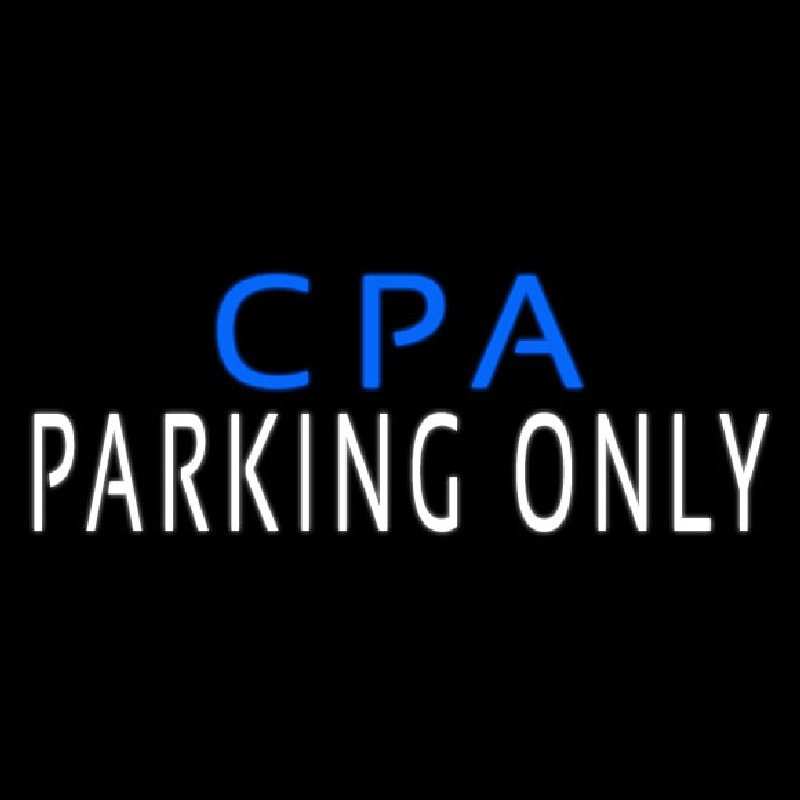 Cpa Parking Only Neonskylt