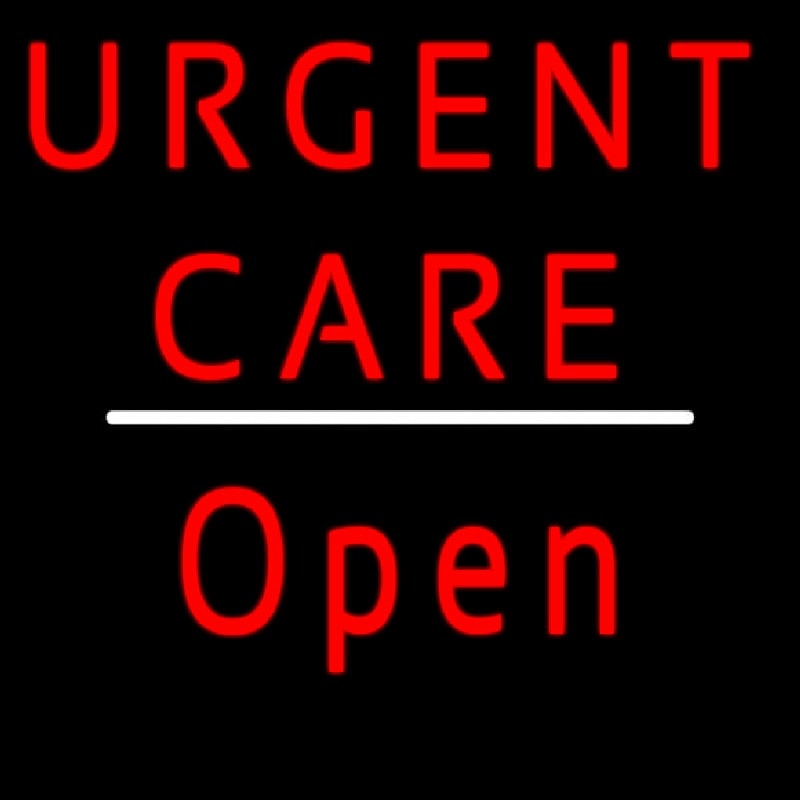 Urgent Care Script1 Open White Line Neonskylt