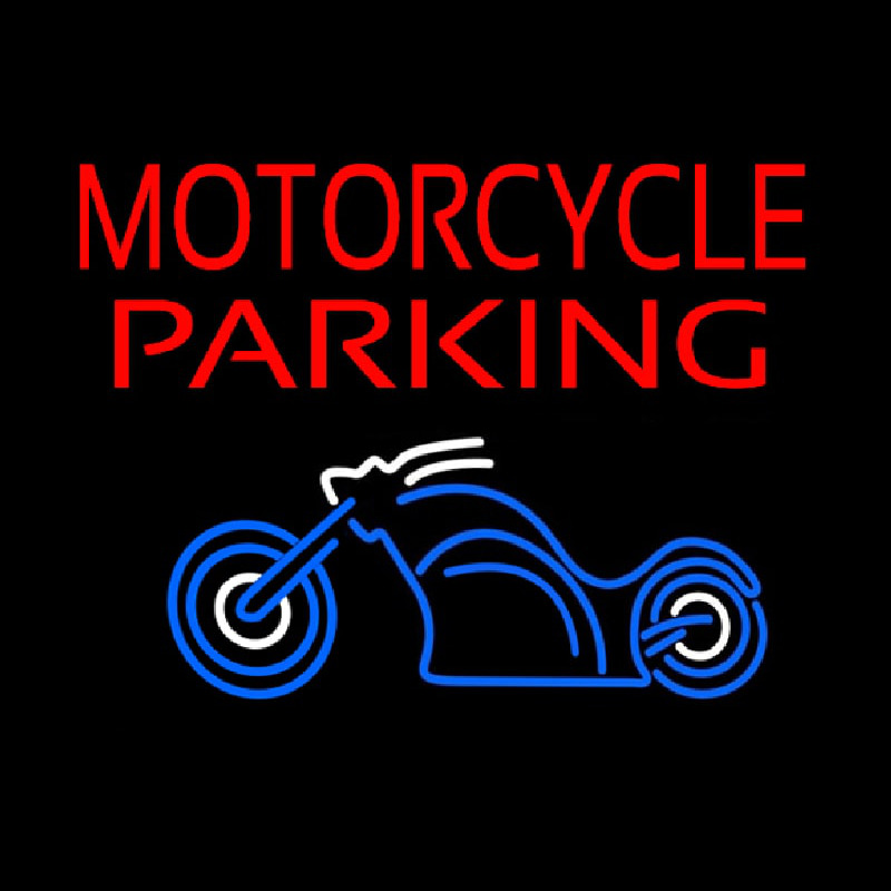 Motorcycle Parking Neonskylt
