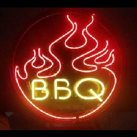  Flames BBQ Neonskylt