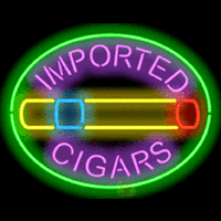  Imported Cigars with Graphic Neonskylt
