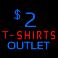 2 T Shirt Outlet Neonskylt