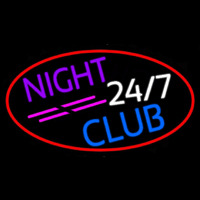 24 7 Night Club Neonskylt