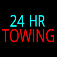 24 Hour Towing Neonskylt
