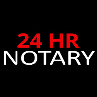 24 Hr Notary Neonskylt