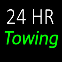 24 Hrs Green Towing Neonskylt
