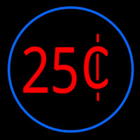 25 Cent Logo Neonskylt