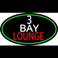 3 Bay Lounge Oval With Green Border Neonskylt