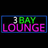 3 Bay Lounge With Blue Border Neonskylt