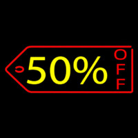 50 Percent Off Neonskylt