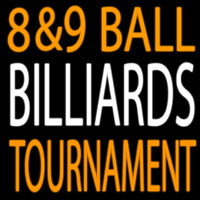 8 And 9 Ball Billiards Tournaments 1 Neonskylt