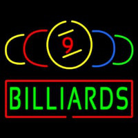 9 Ball Billiards Neonskylt