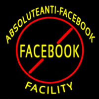 Absoluteanti Facebook Facilty Neonskylt