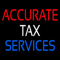 Accurate Ta  Services Neonskylt
