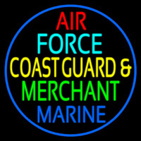 Air Force Coast Guard Merchant Marine Neonskylt