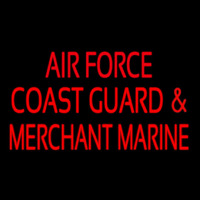 Air Force Coast Guard Merchant Marine Neonskylt