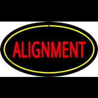 Alignment Yellow Oval Neonskylt