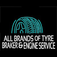 All Brands Of Tyre Brakes And Engine Service Neonskylt