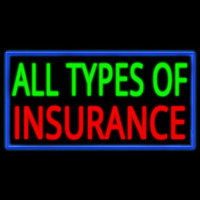All Types Of Insurance Neonskylt