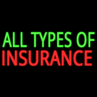 All Types Of Insurance Neonskylt