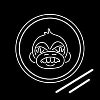 Angry Monkey Neonskylt