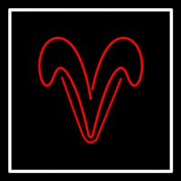 Aries With Border Neonskylt