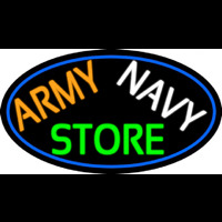 Army Navy Store With Blue Border Neonskylt