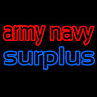Army Navy Surplus Neonskylt