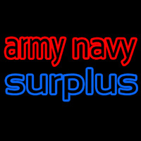 Army Navy Surplus Neonskylt