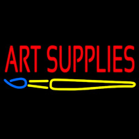Art Supplies With Brush Neonskylt
